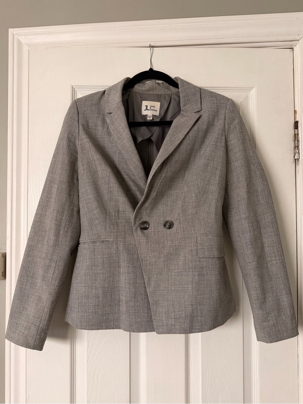 Gray Double-Breasted Women's Blazer